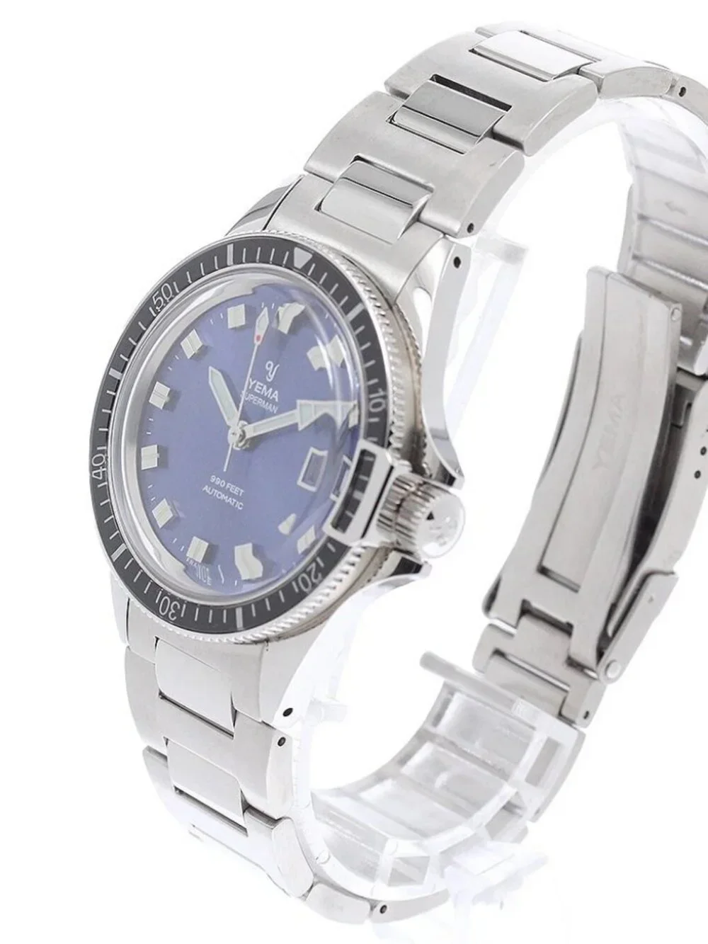 YEMA Superman Blue Heritage YSUP2018B-GMS Blue Dial Automatic Men's Watch_968154